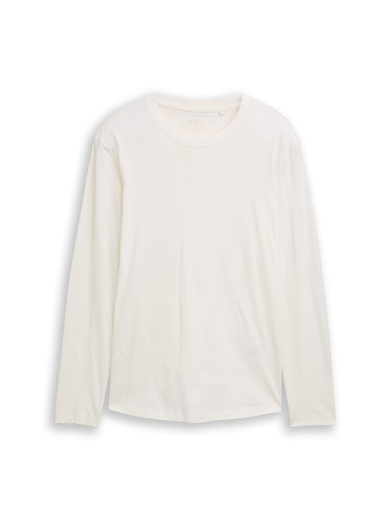 Tom Tailor denim Herren T-Shirts lang Wool White