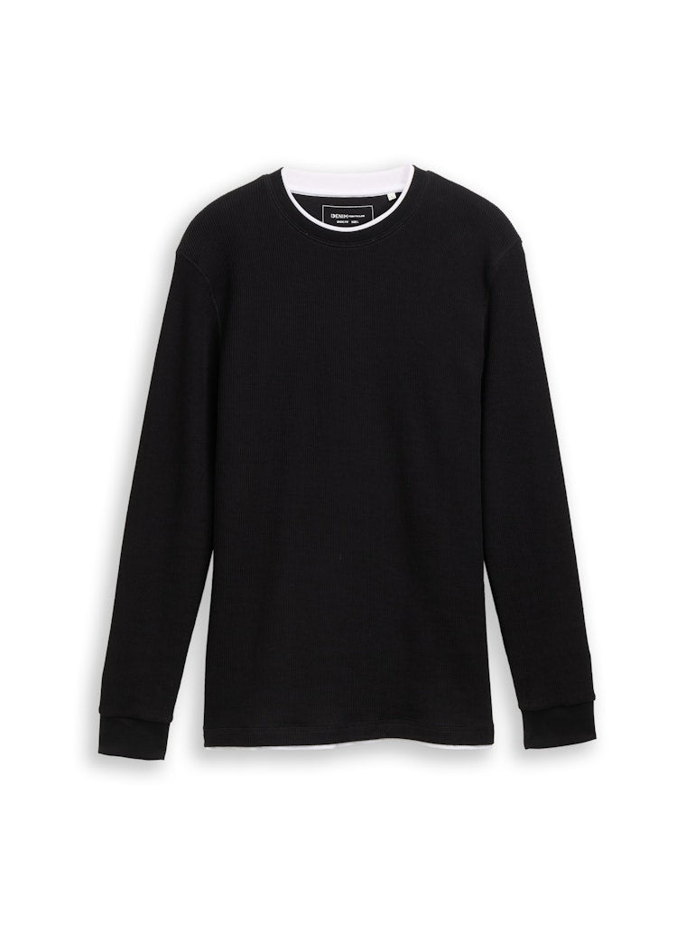 Tom Tailor denim Herren T-Shirts lang Black