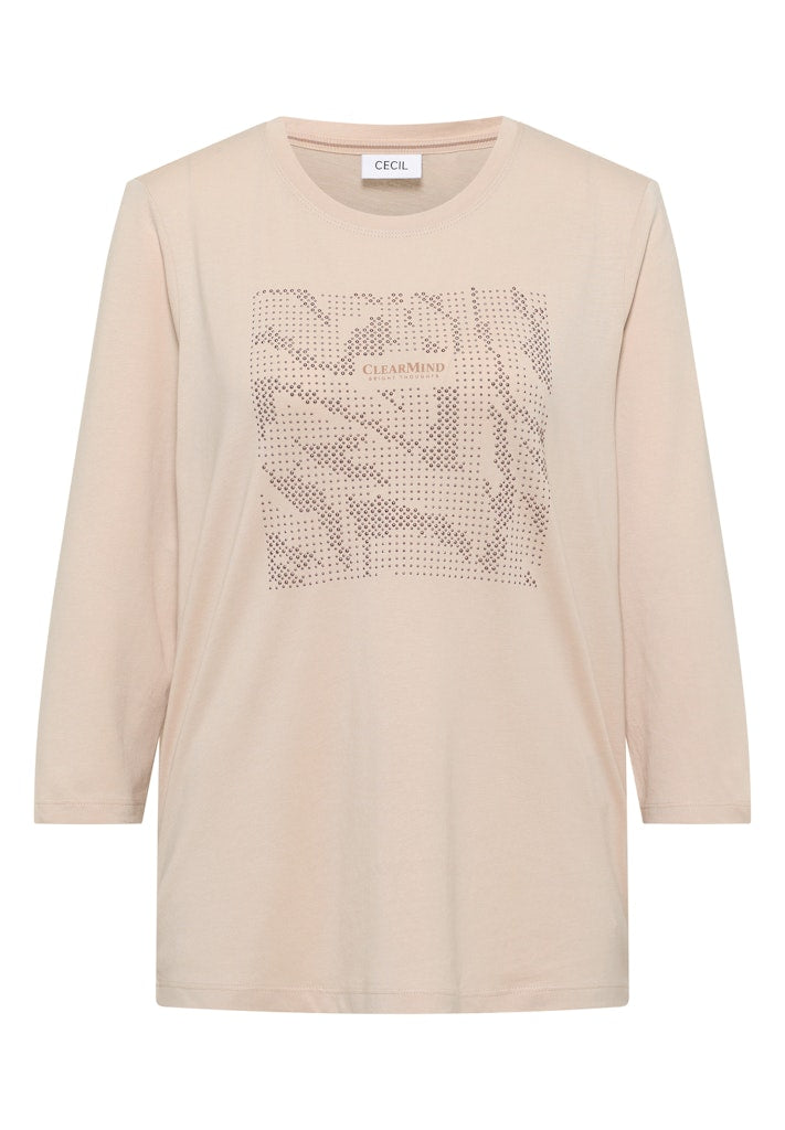 Cecil Damen T-Shirts Oat Milk