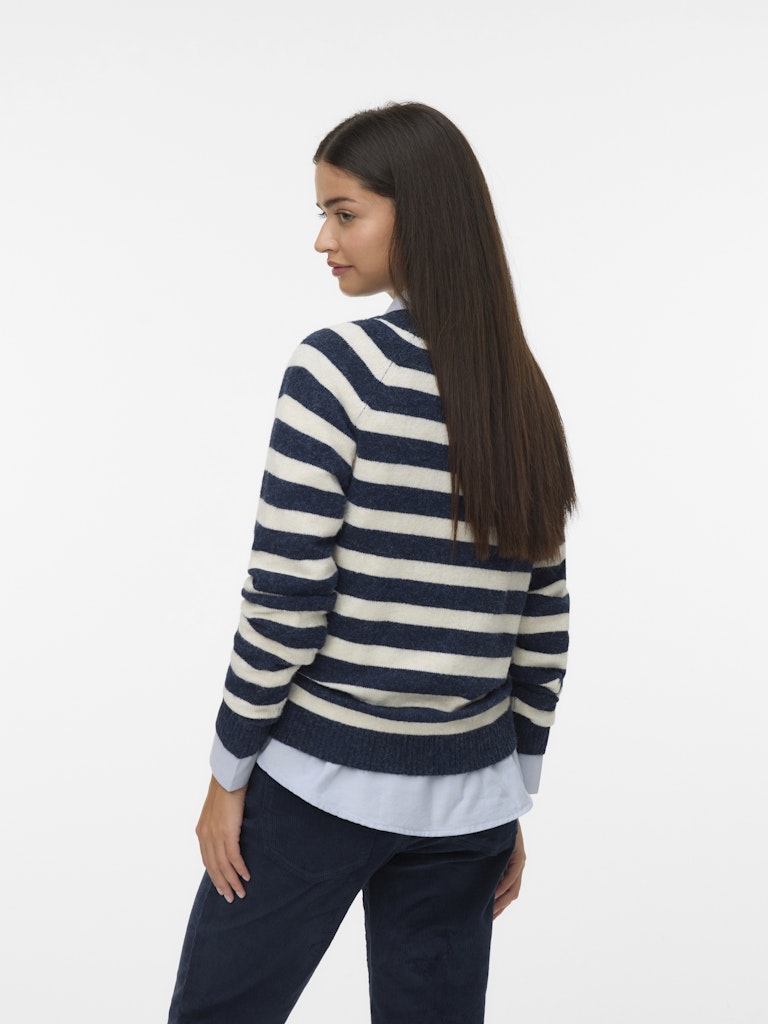 Vero Moda Damen Pullover Navy Blazer/Bir