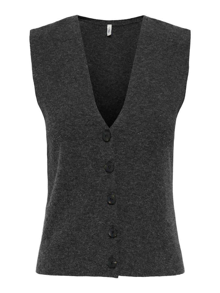 Only Damen Weste Dark Grey Melan