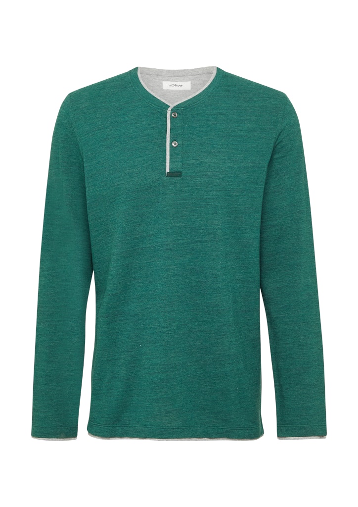 S. Oliver red Herren T-Shirts lang Green