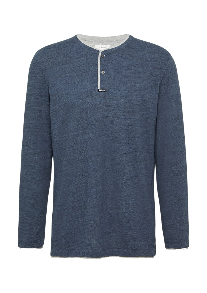 S. Oliver red Herren T-Shirts lang Blue