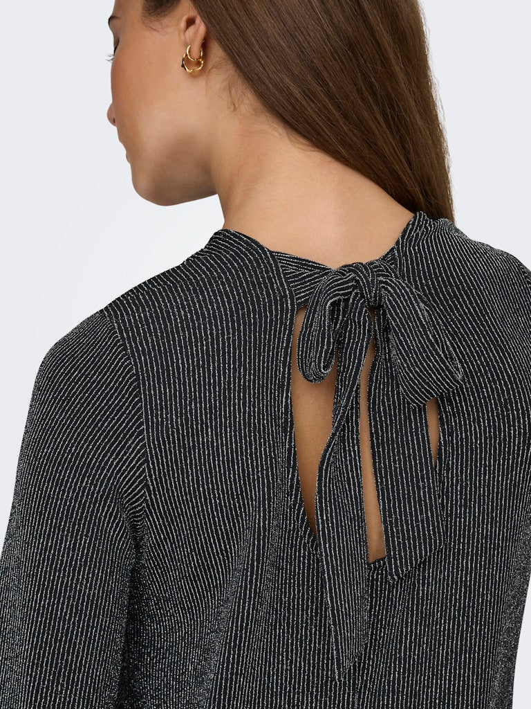 Only Damen Tops Black/Silver Gl