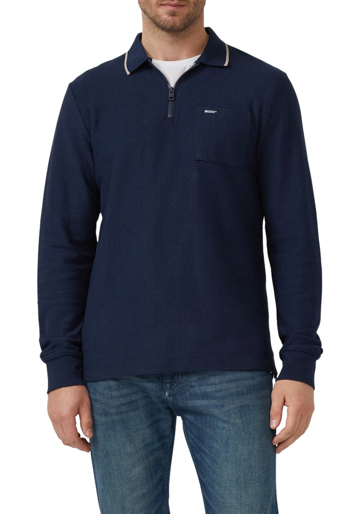 S. Oliver red Herren Polo-Shirts Blue