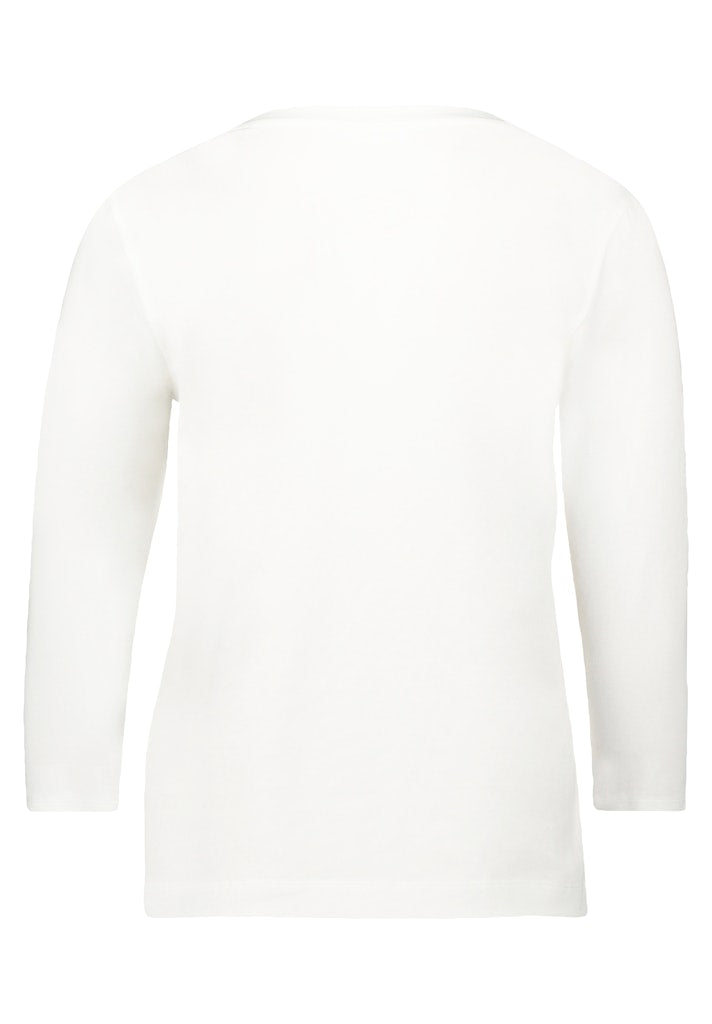 Betty & Co Damen T-Shirts Patch Cream/Bla