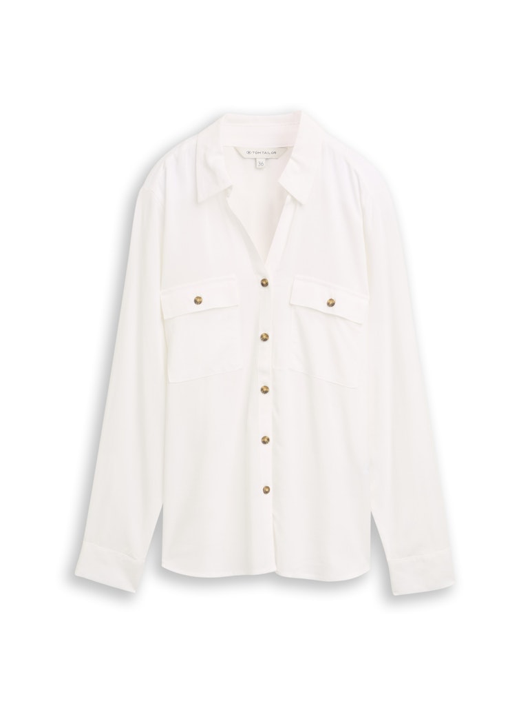 Tom Tailor Damen Blusen Whisper White