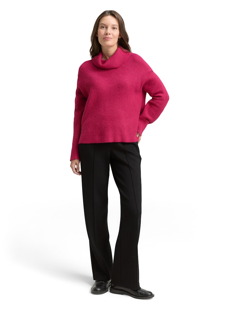 Tom Tailor Damen Pullover Dark Pink Melan