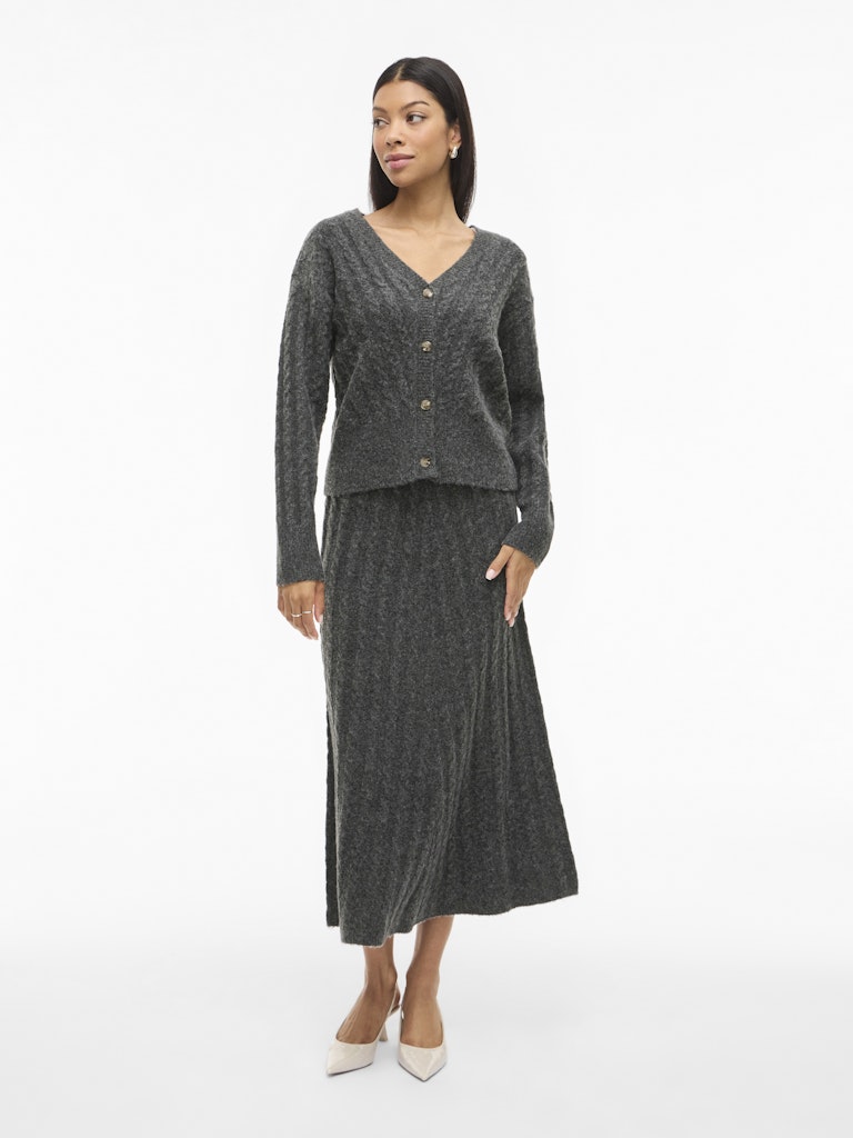 Vila Damen Strickjacken Dark Grey Melan