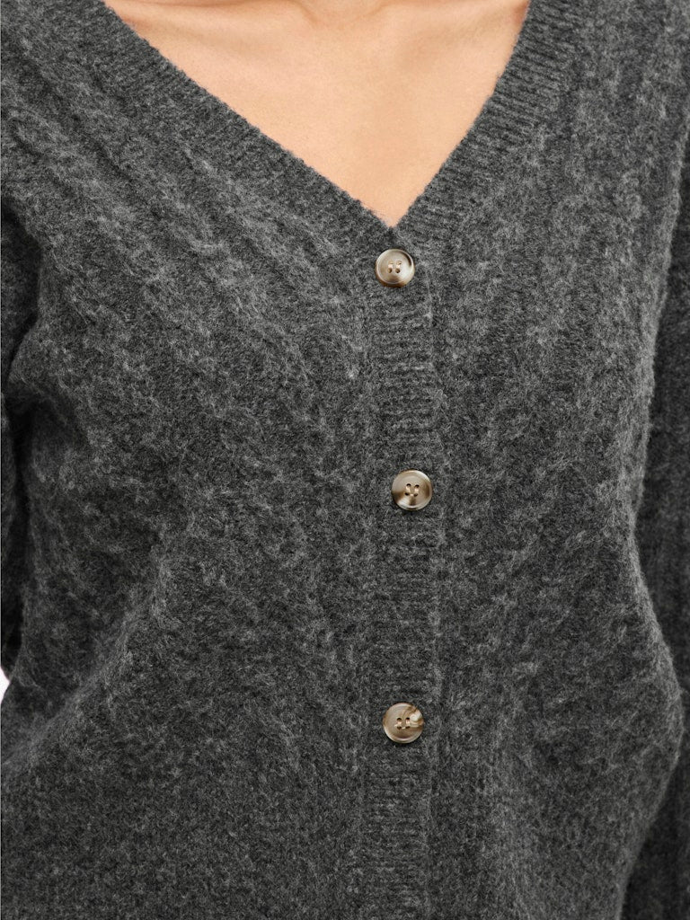 Vila Damen Strickjacken Dark Grey Melan