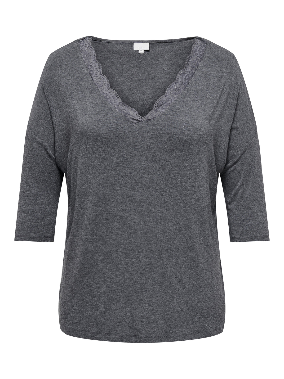Only Carmakoma Damen T-Shirts Dark Grey Melan