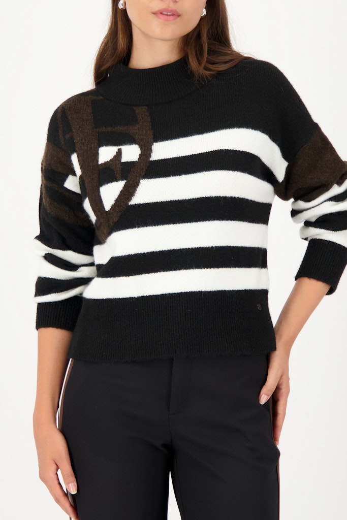 Monari Damen Pullover Schwarz Rin