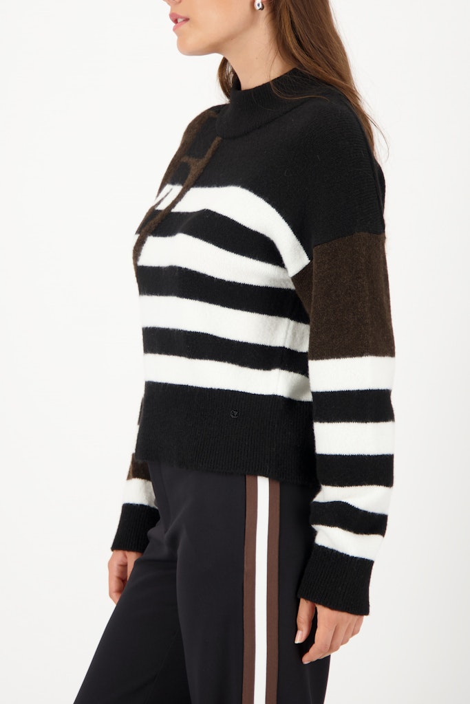 Monari Damen Pullover Schwarz Rin