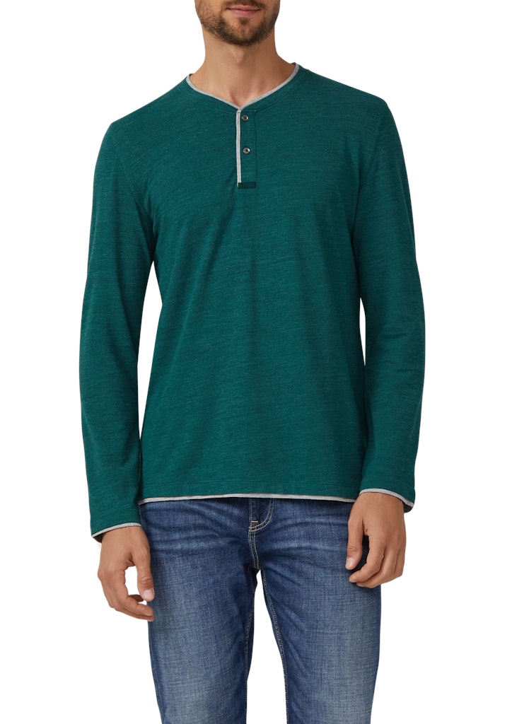 S. Oliver red Herren T-Shirts lang Green