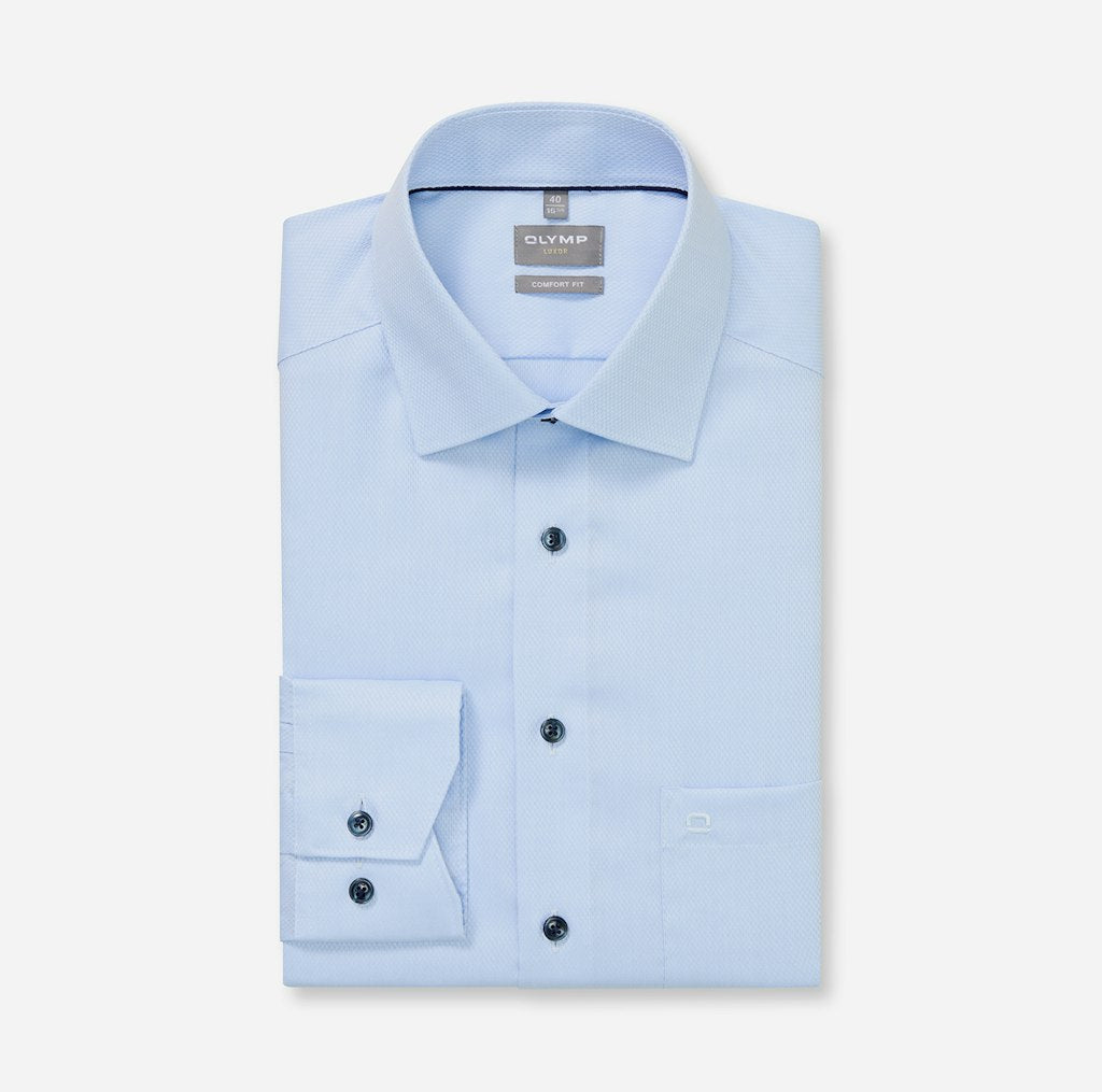 Olymp Herren Hemden lang Bleu