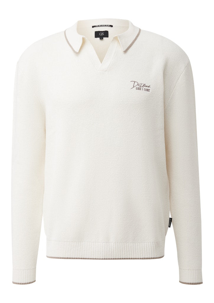 QS by S.Oliver Herren Pullover White