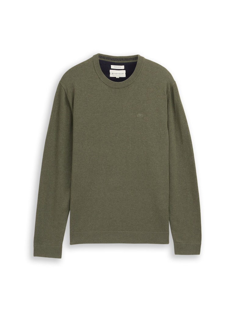 Tom Tailor Herren Pullover Tea Leaf Melang