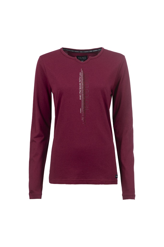 Soquesto Damen T-Shirts Dunkelbordeaux