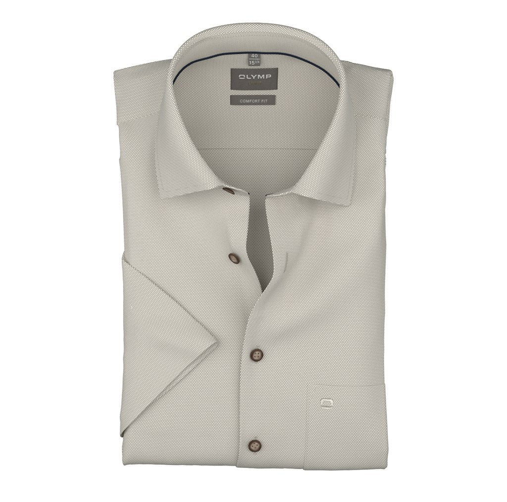 Olymp Herren Hemden kurz Nougat