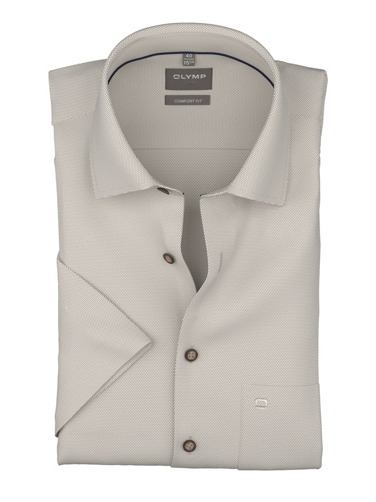 Olymp Herren Hemden kurz Nougat