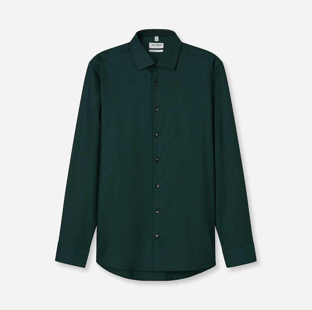 Olymp Herren Hemden lang Dunkelgrõn