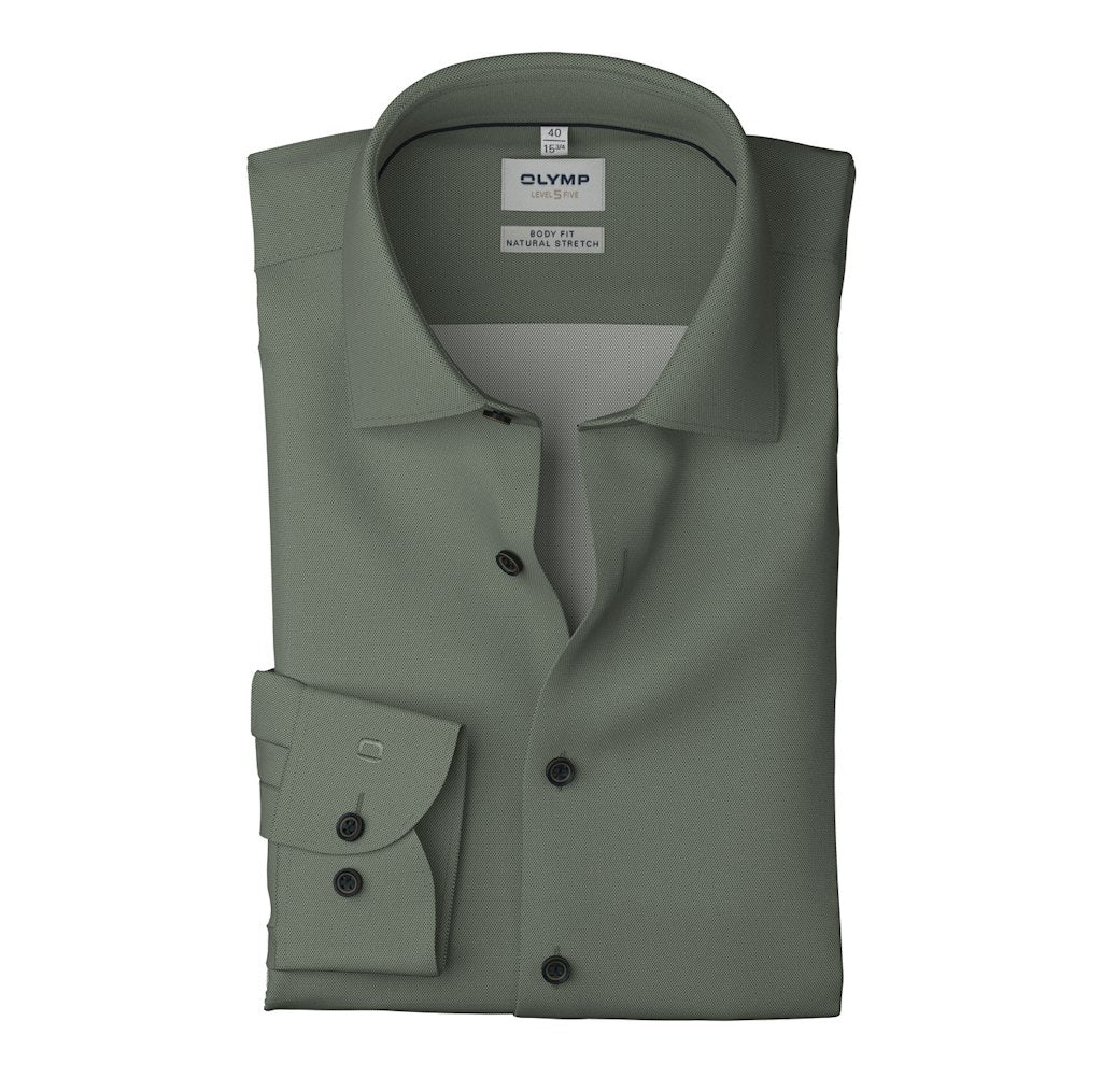Olymp Herren Hemden lang Graugrõn