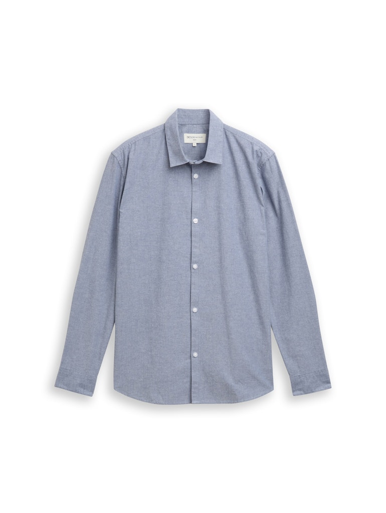Tom Tailor denim Herren Hemden lang Night Blue Whit