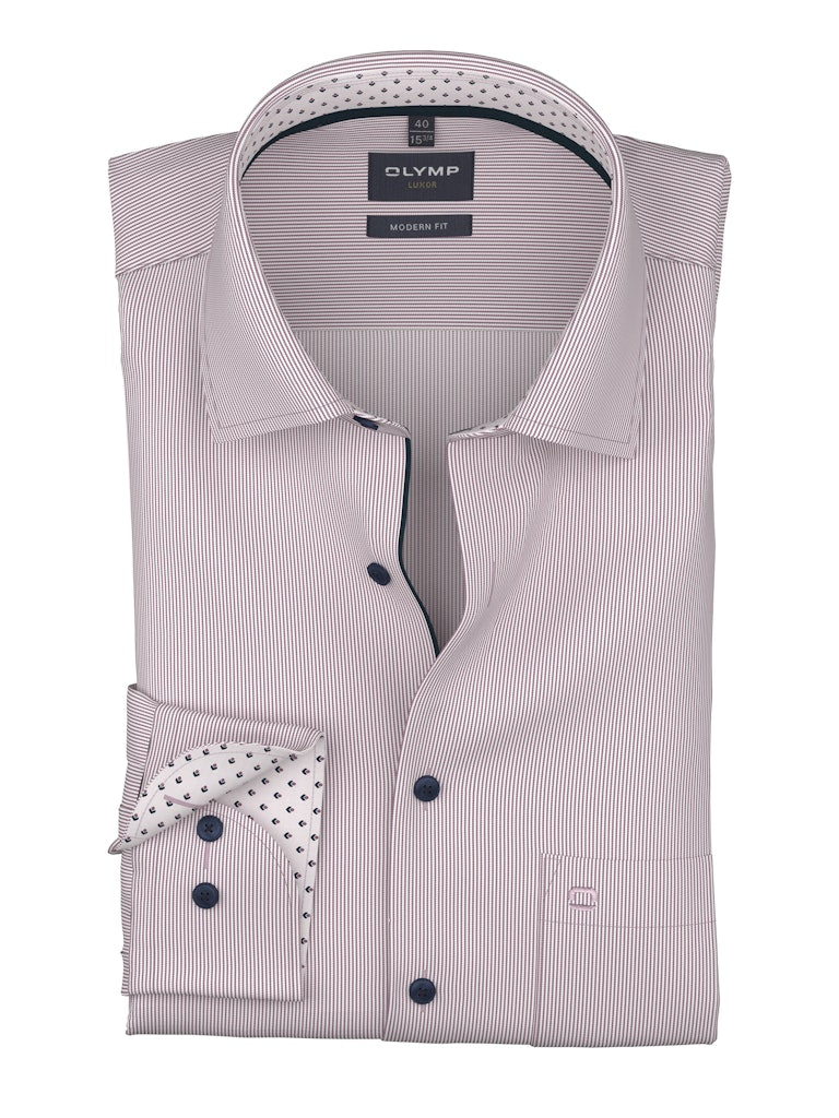 Olymp Herren Hemden lang Mauve