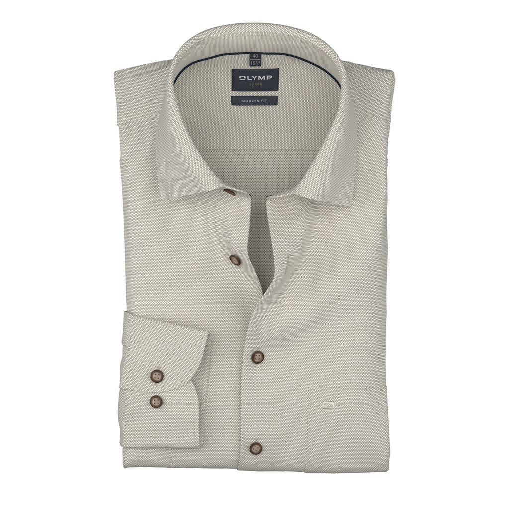 Olymp Herren Hemden lang Nougat