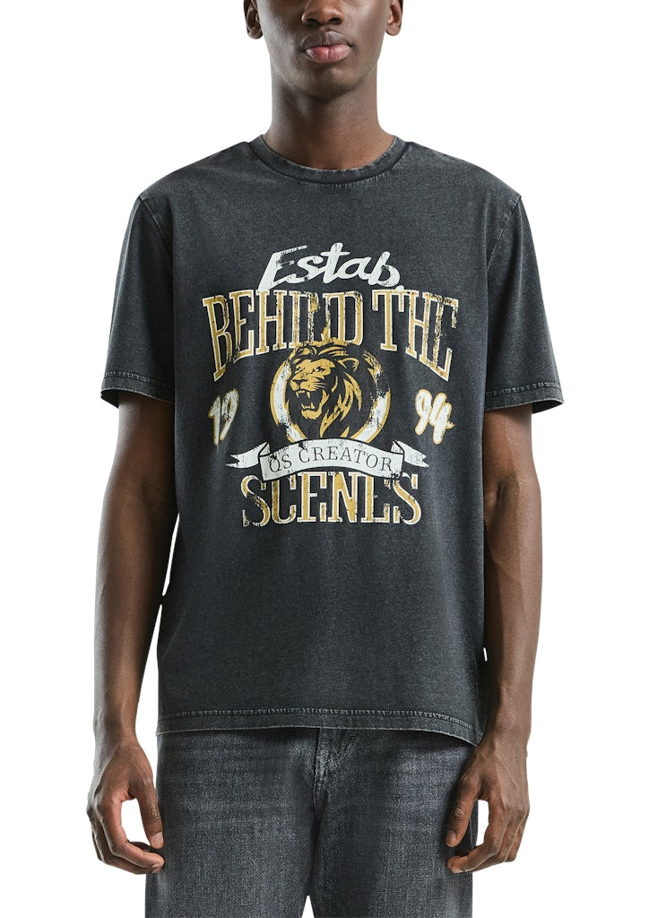 QS by S.Oliver Herren T-Shirts kurz Grey/Black