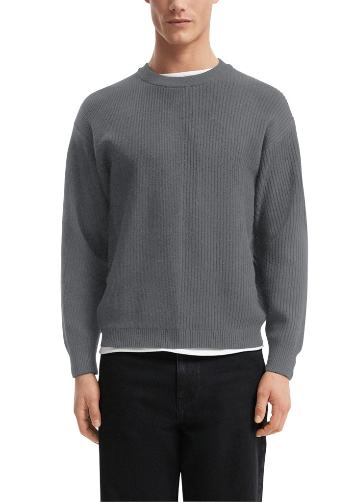 QS by S.Oliver Herren Pullover Grey/Black