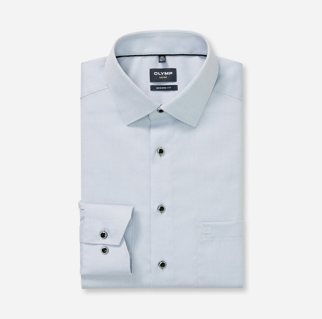 Olymp Herren Hemden lang Silbergrau