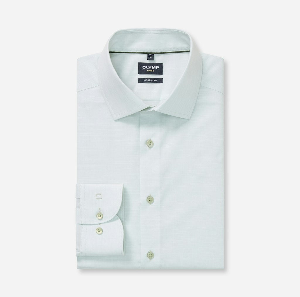 Olymp Herren Hemden lang Lindgrõn