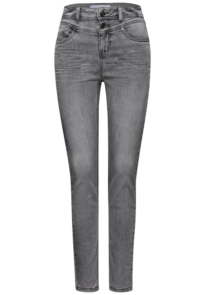 Street One Damen Hosen Mid Grey