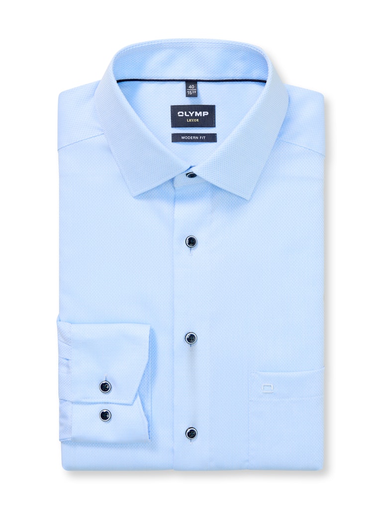 Olymp Herren Hemden lang Hellblau