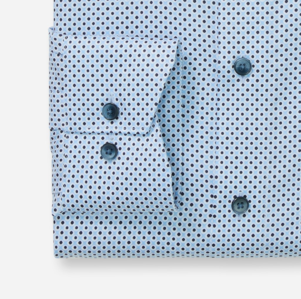 Olymp Herren Hemden lang Bleu