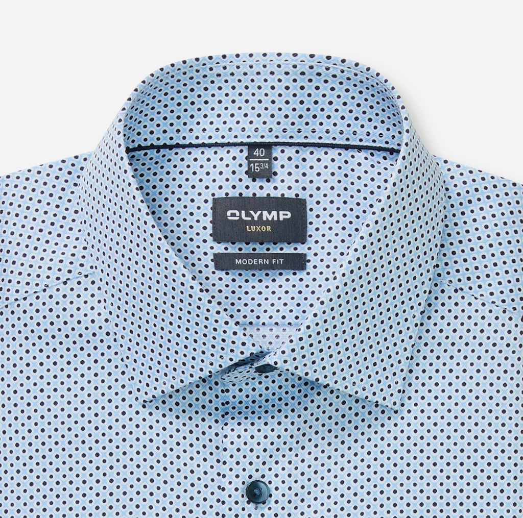 Olymp Herren Hemden lang Bleu