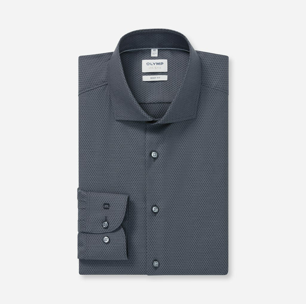 Olymp Herren Hemden lang Anthrazit