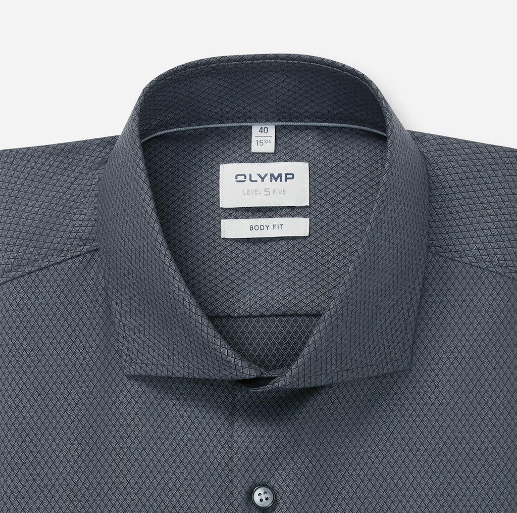 Olymp Herren Hemden lang Anthrazit