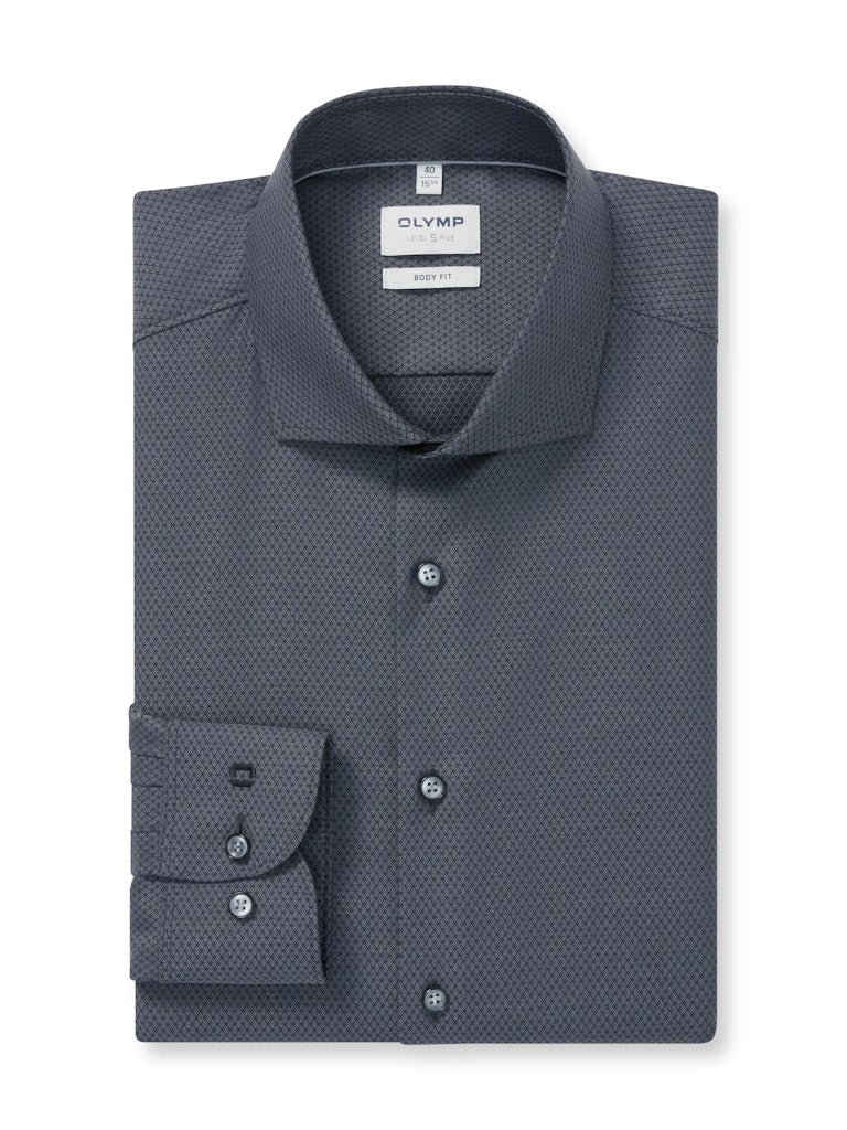 Olymp Herren Hemden lang Anthrazit