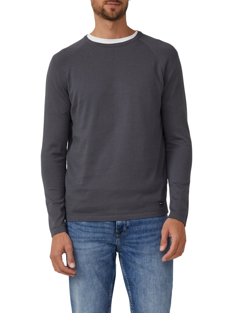 S. Oliver red Herren Pullover Grey/Black
