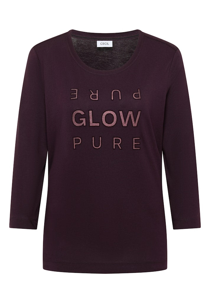 Cecil Damen T-Shirts Eggplant