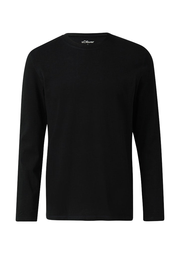 S. Oliver red Herren T-Shirts lang Grey/Black