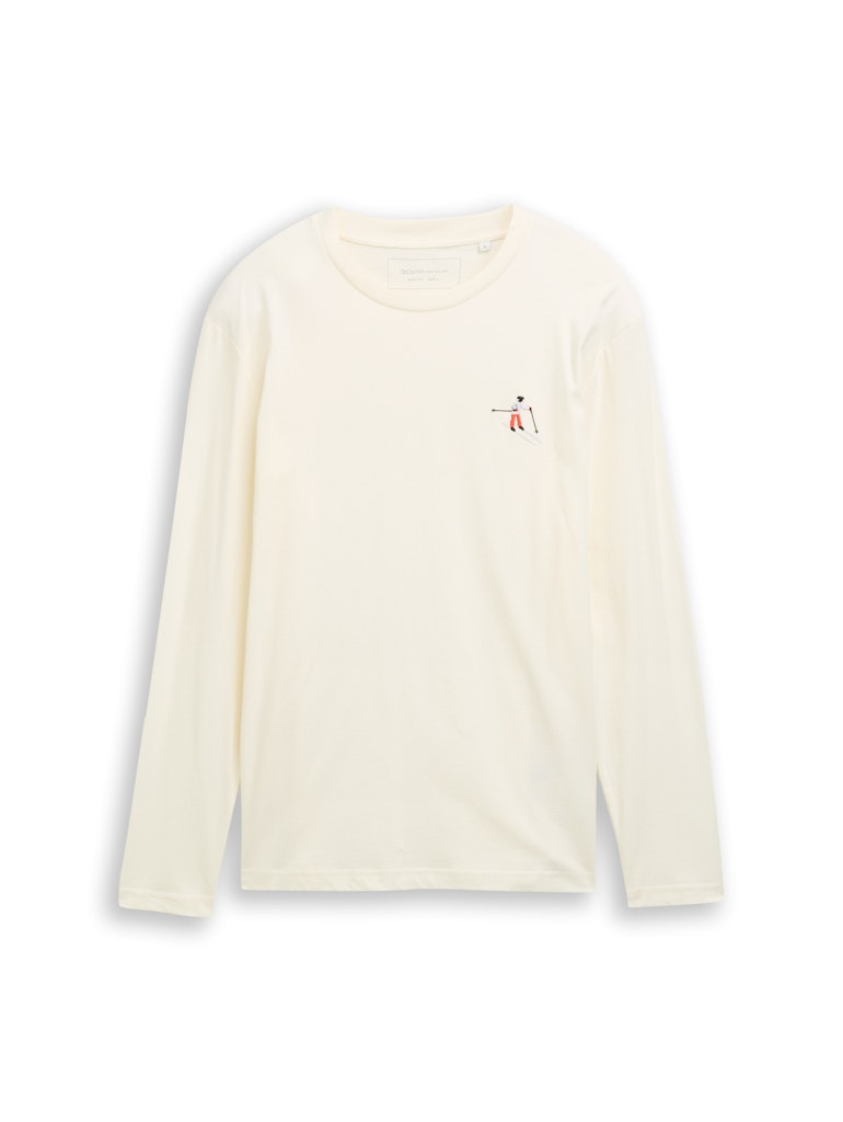 Tom Tailor denim Herren T-Shirts lang Wool White