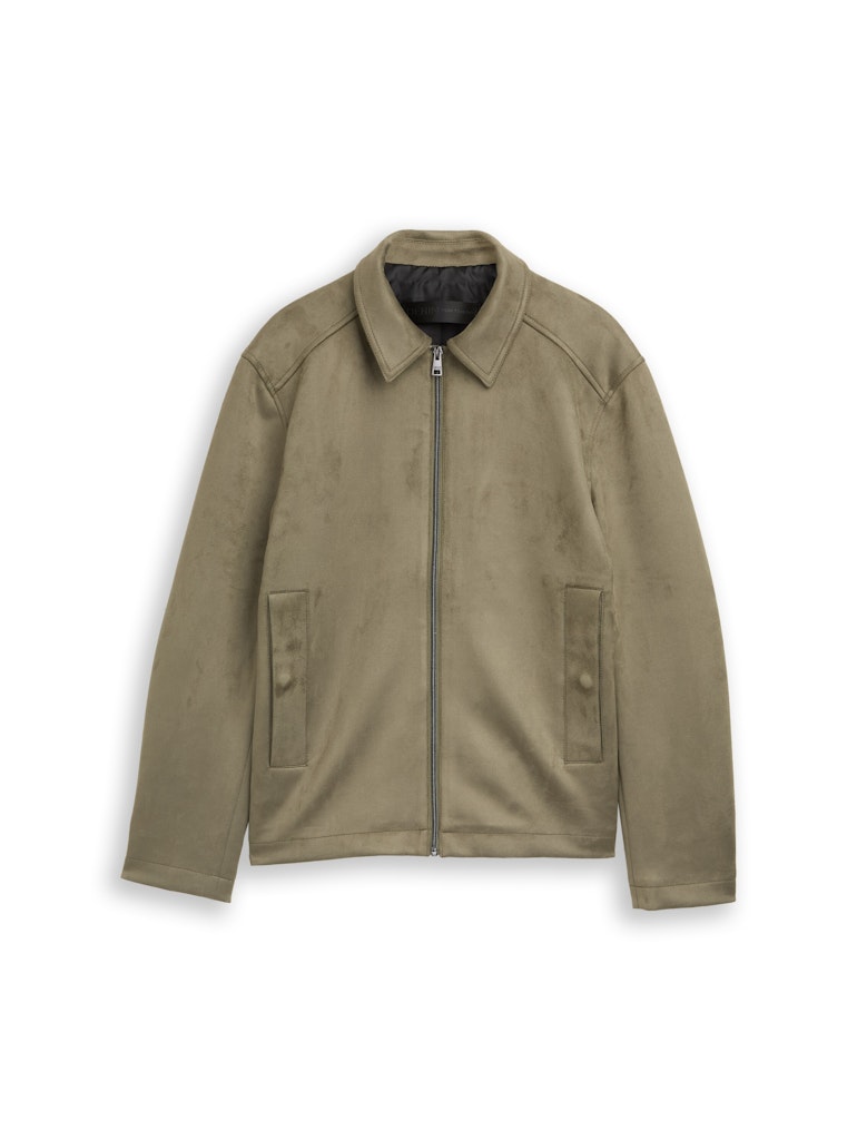 Tom Tailor denim Herren Lederjacken Tree Moss Green