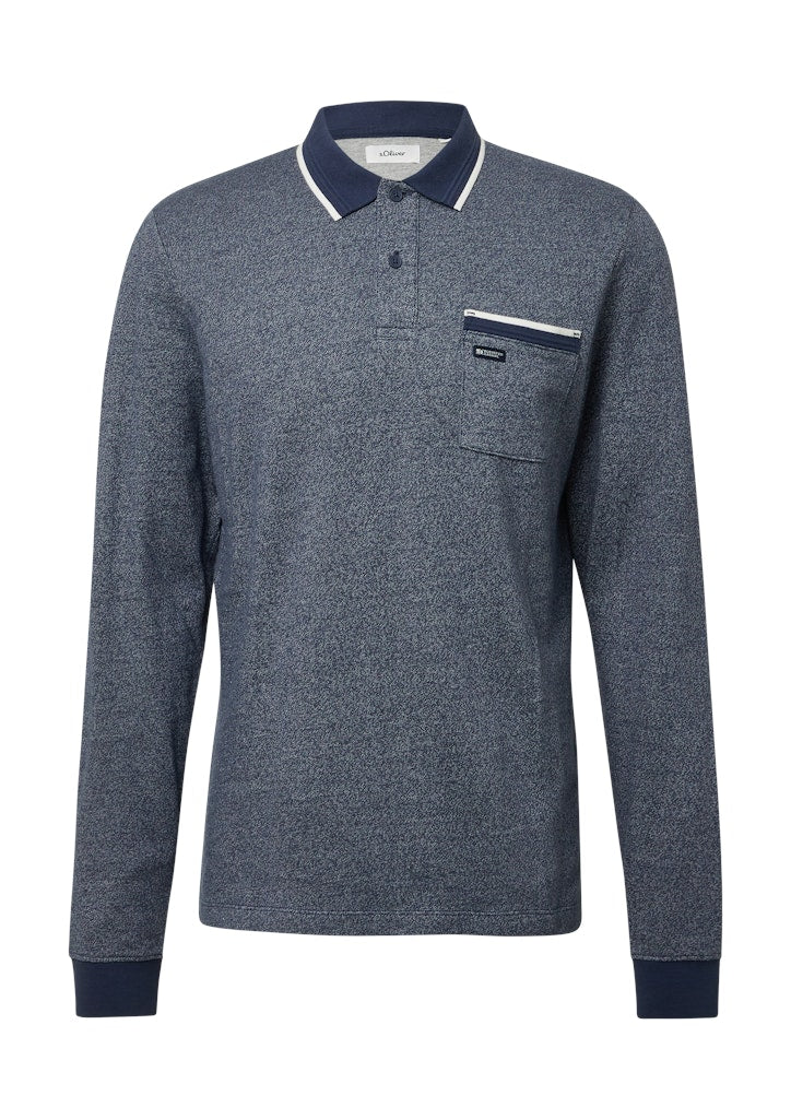 S. Oliver red Herren Polo-Shirts Blue