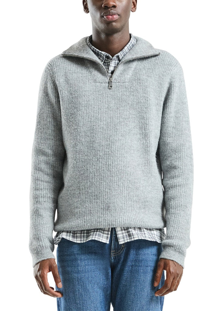 QS by S.Oliver Herren Pullover Grey/Black