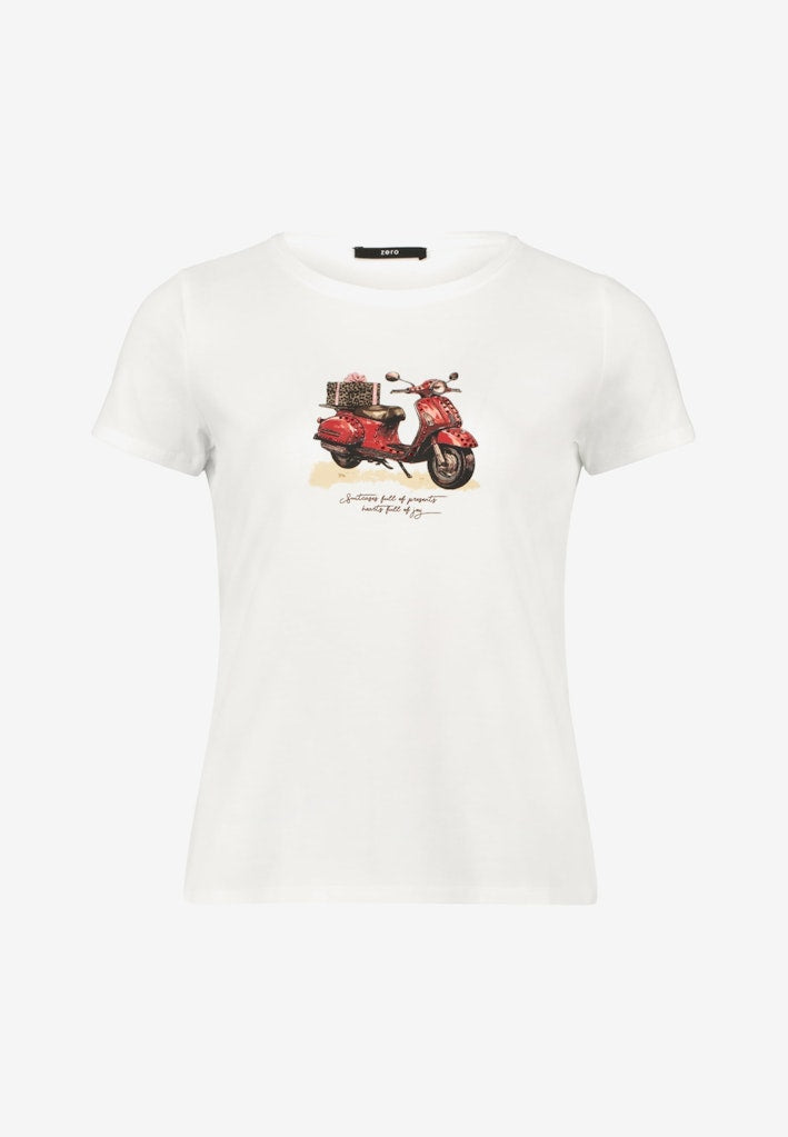 Zero Damen T-Shirts Patch Creamred