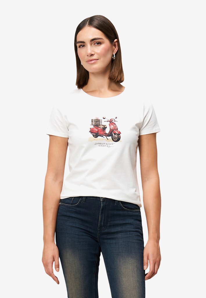 Zero Damen T-Shirts Patch Creamred