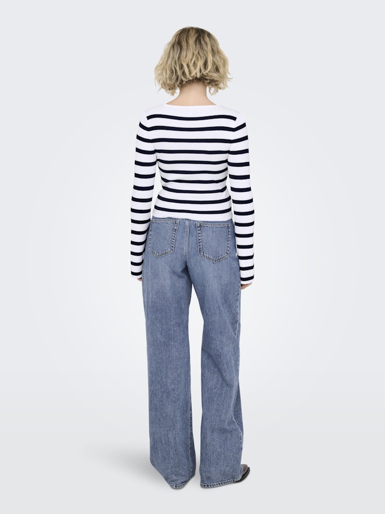 Only Damen Pullover Bright White/Na